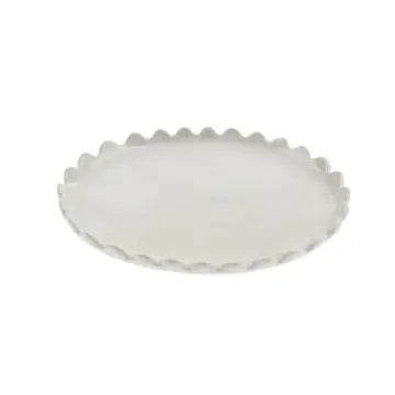8" Oval Scalloped Plate
