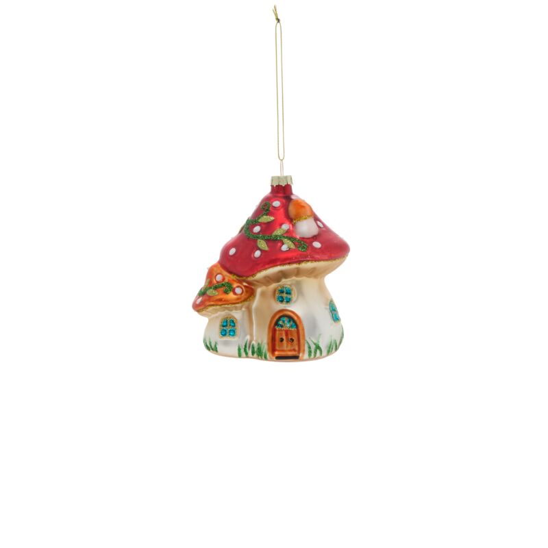Mushroom House Ornament