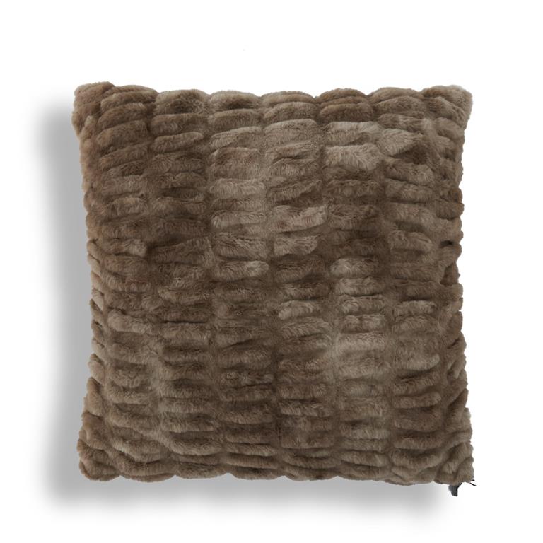 Ribbed Faux Fur Pillow
