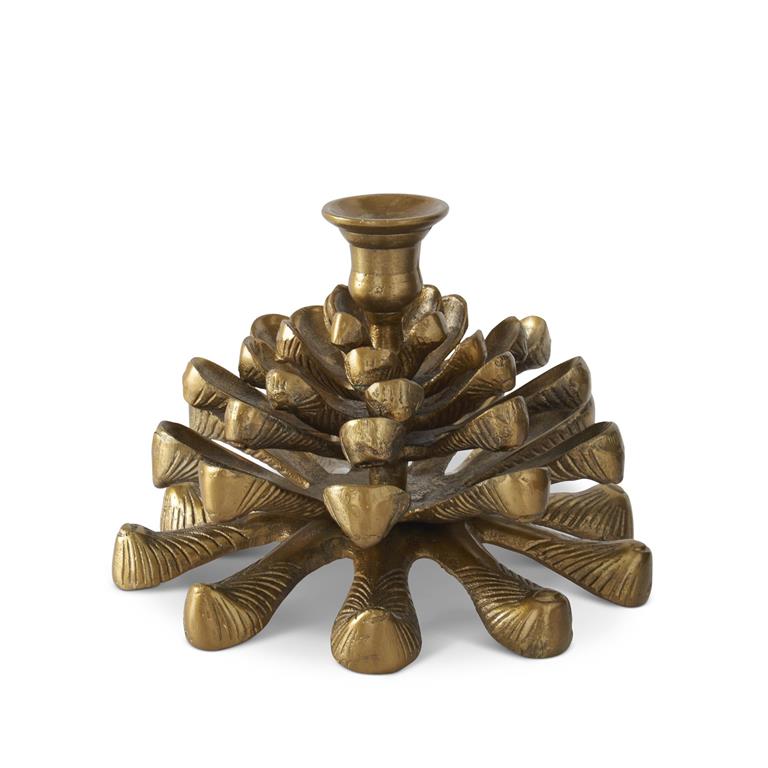 Metal Pinecone Taper Holder