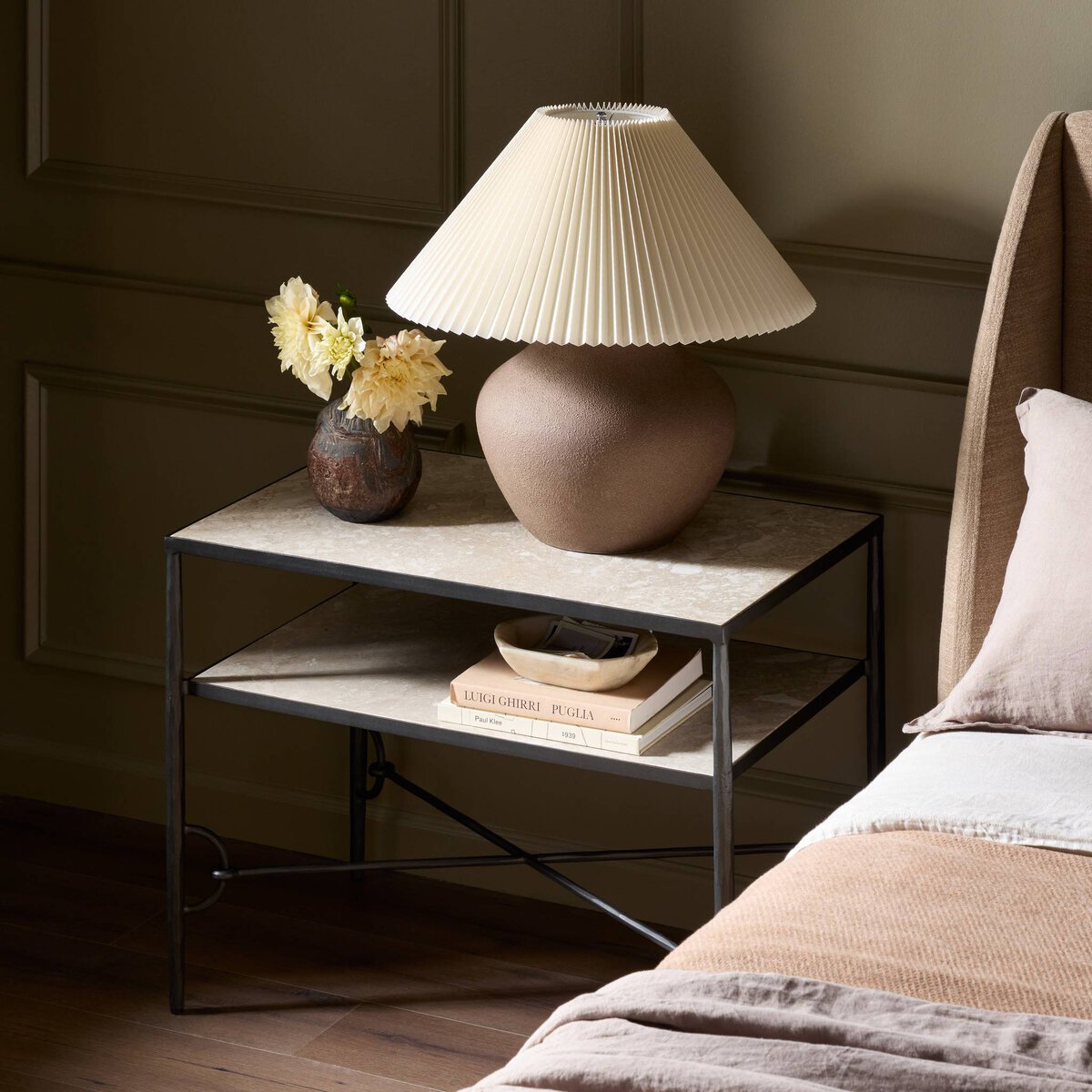 Lutz Marble Sidetable