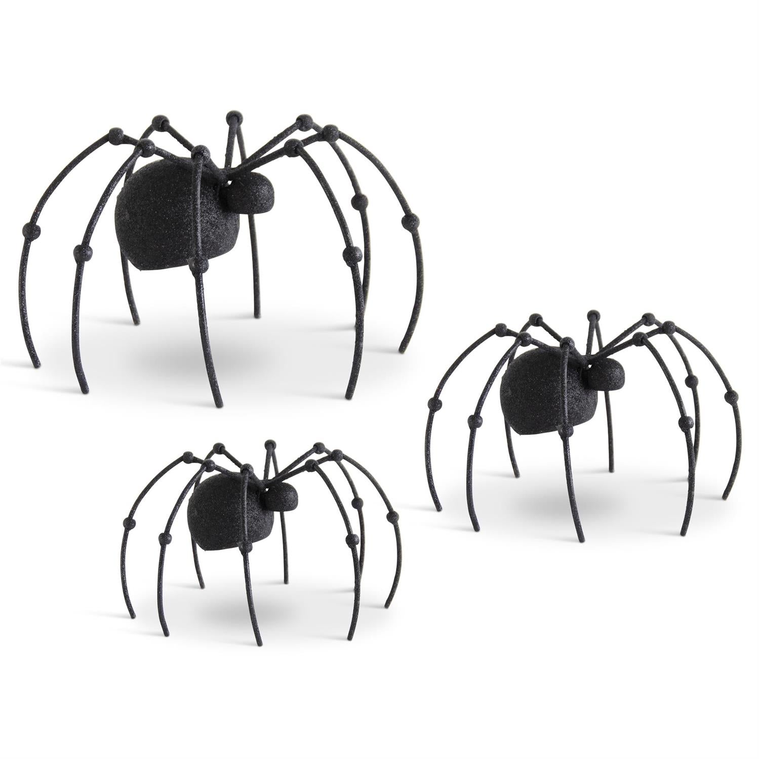 Glittered Metal Spiders