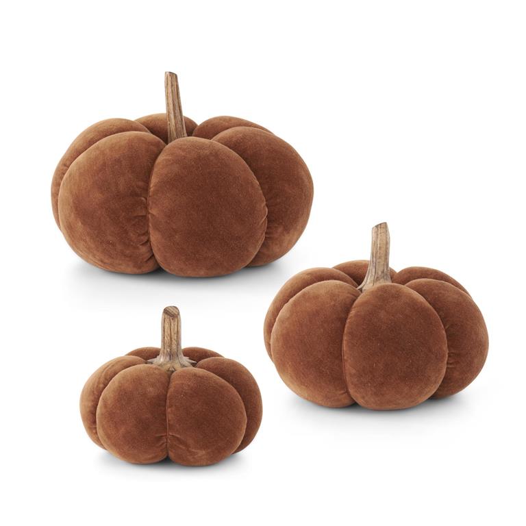 Brown Velvet Pumpkins