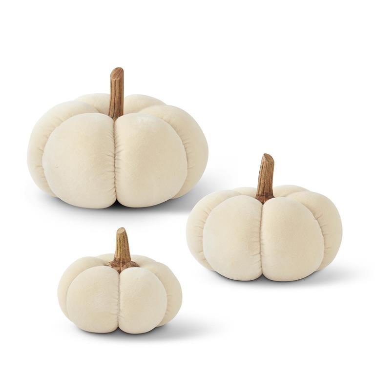 Cream Velvet Pumpkins