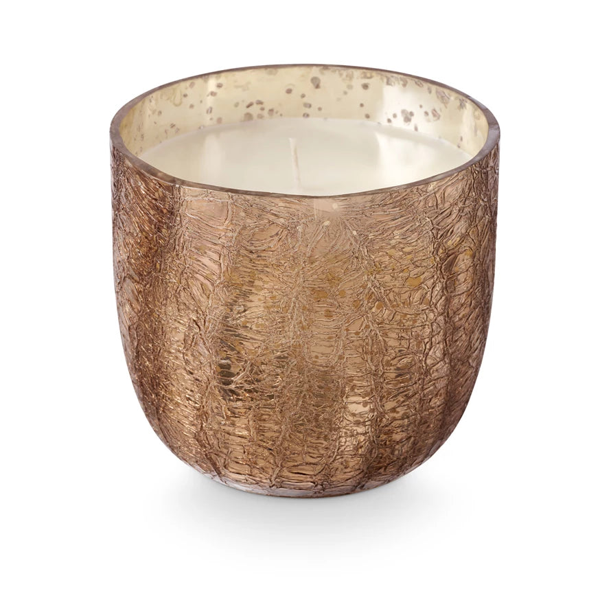Woodfire LG Crackle Glass Candle