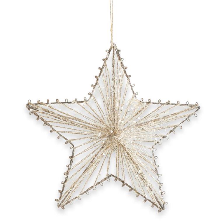 8" Glittered Star Ornament