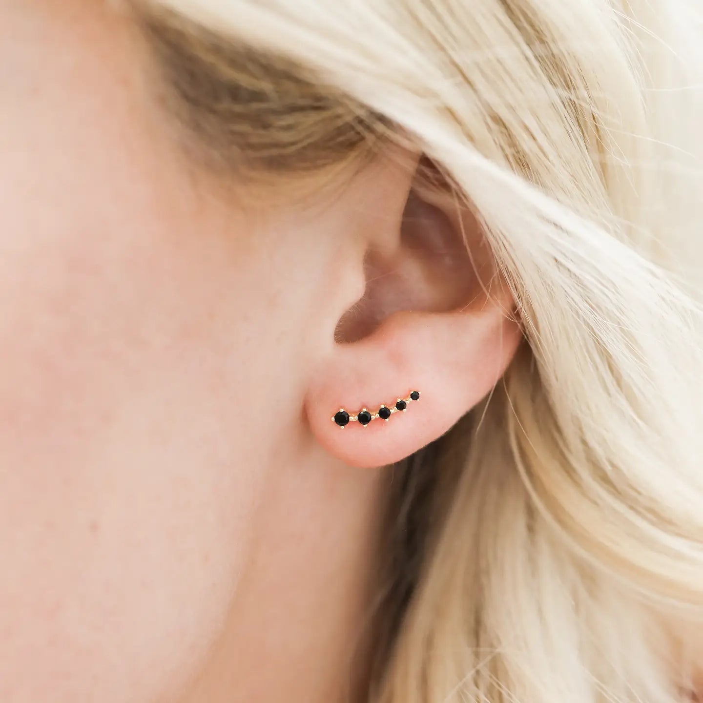 Black CZ Earrings