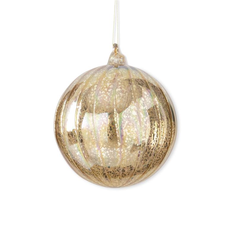 Ribbed Mercury Glass Ornament