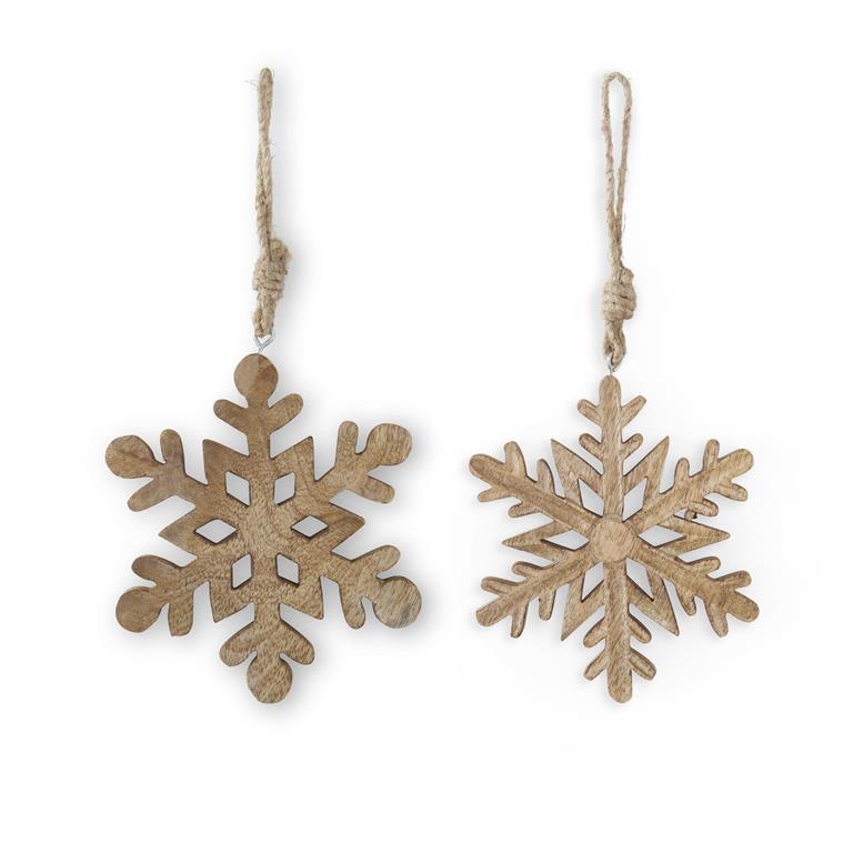 6" Wood Snowflake Ornament