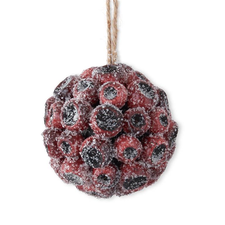 Glittered Pod Ball Ornament