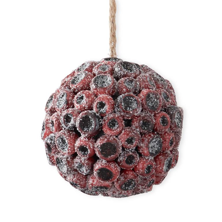 Glittered Pod Ball Ornament