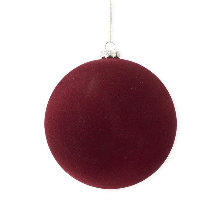 Velvet Round Burgundy Ornaments