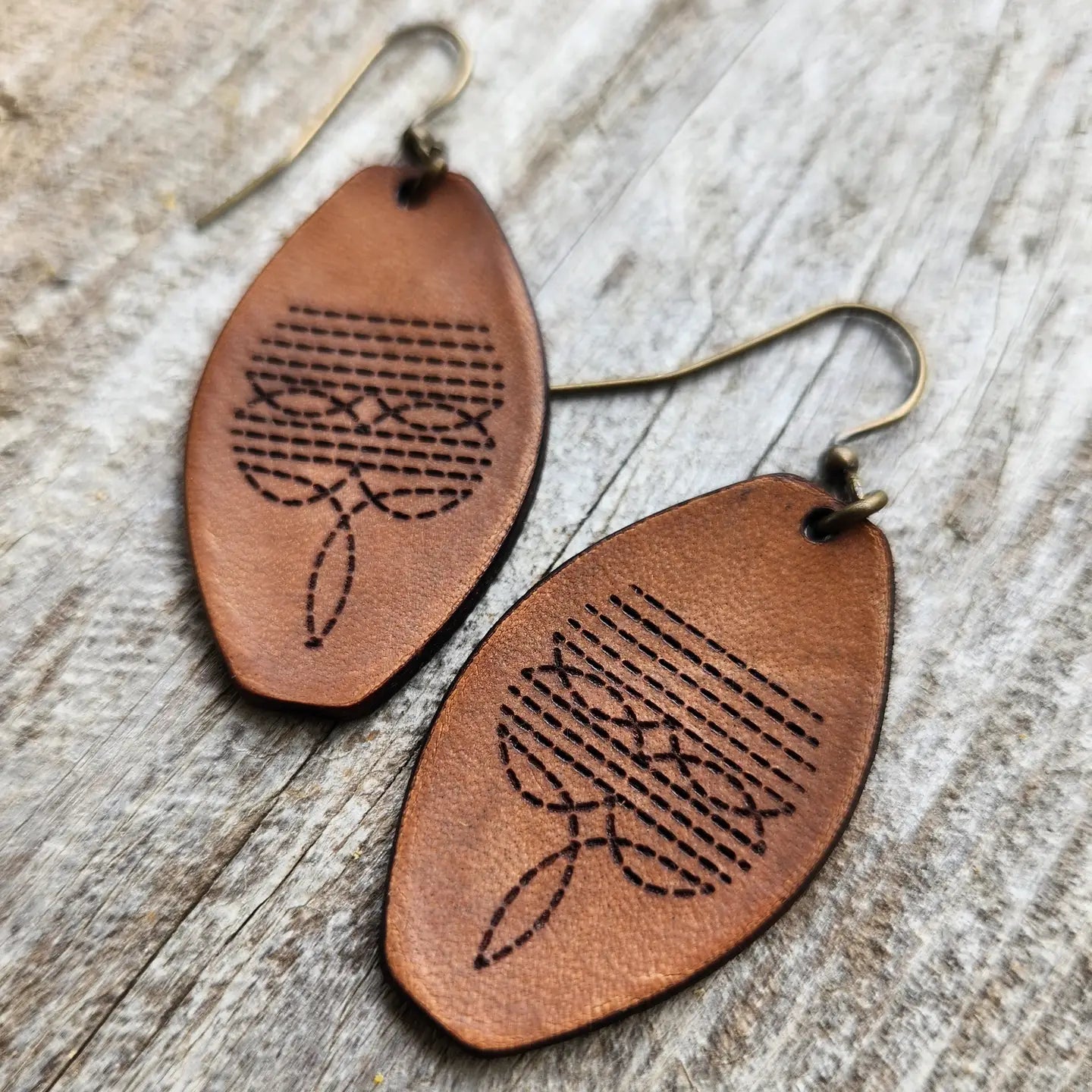 Leather Western Earrings