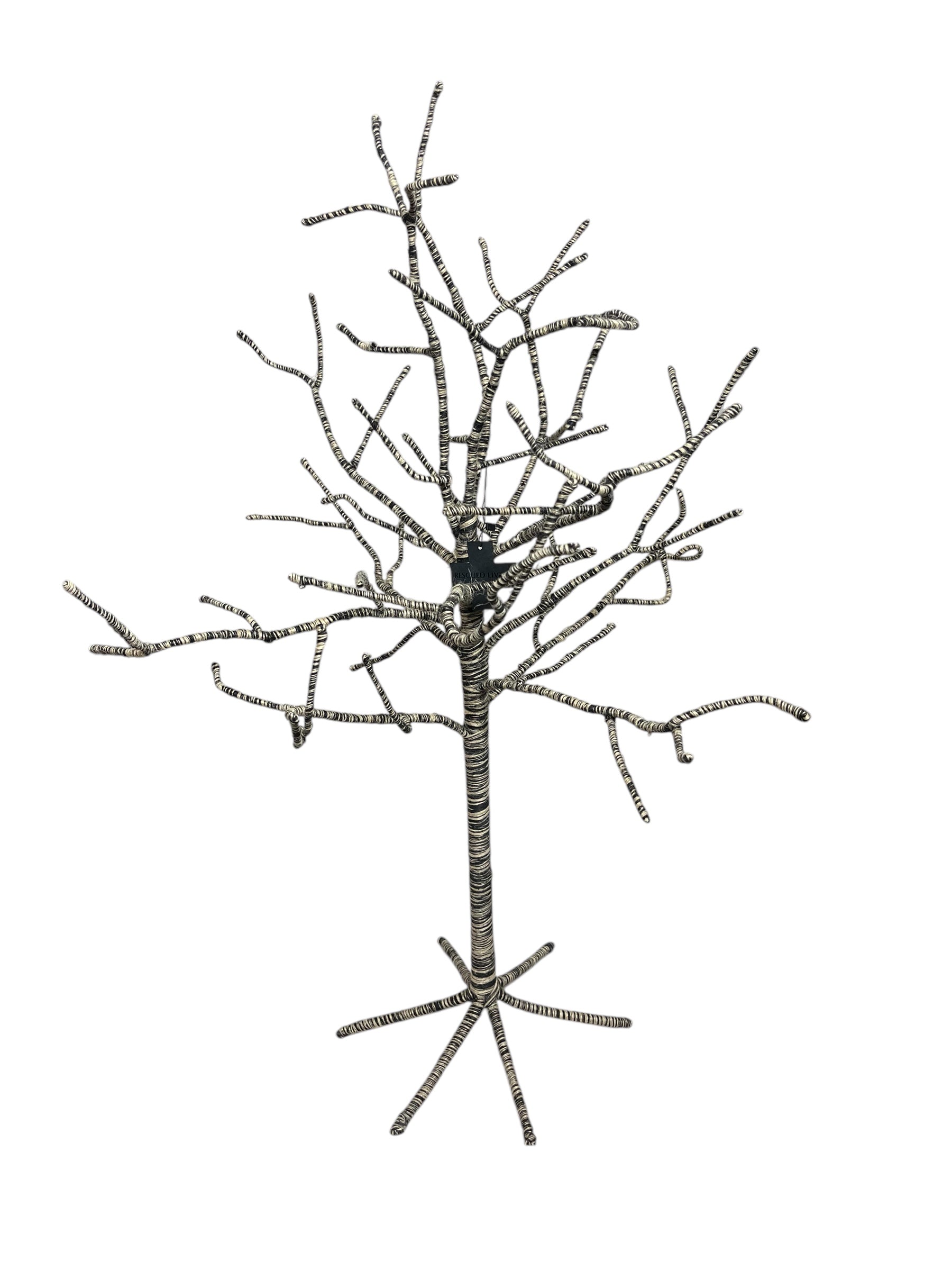 Black & White Yarn Wrapped Tree