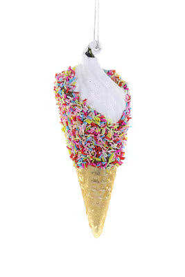 Sprinkled Cone Ornament