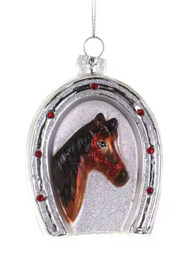Horse & Horseshoe Ornament