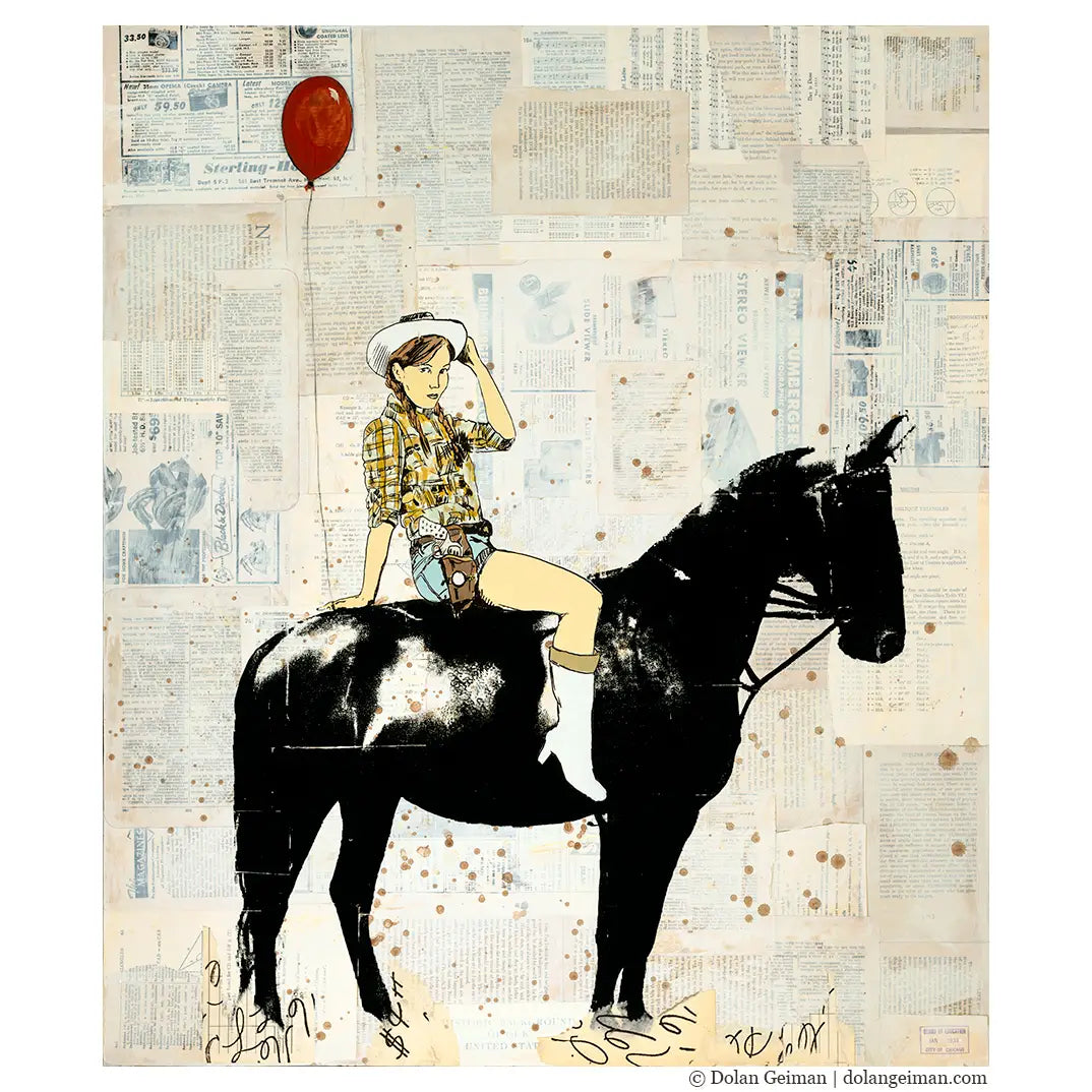 Cowboy & Horse Print