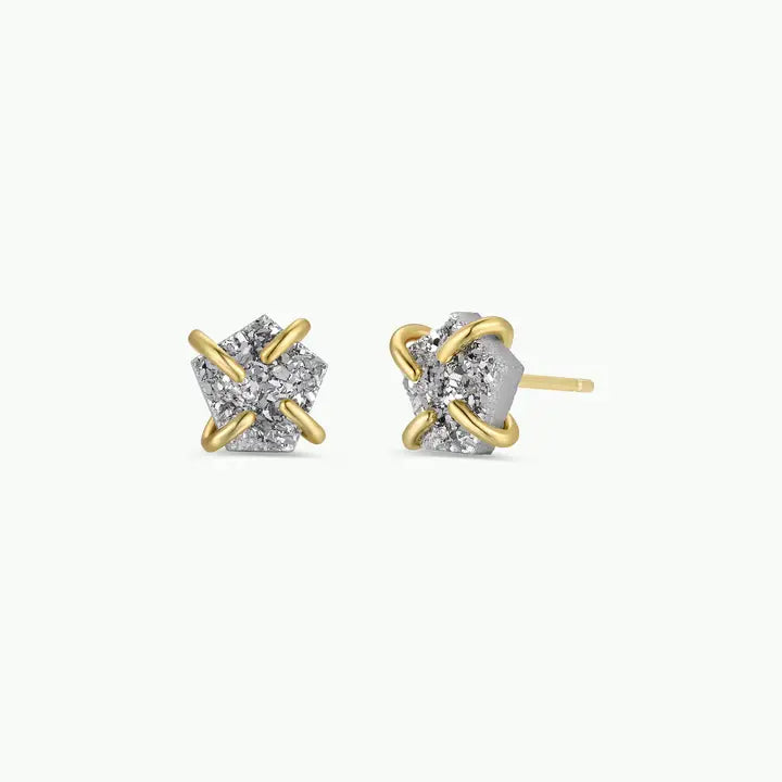 Druzy Prong Earrings