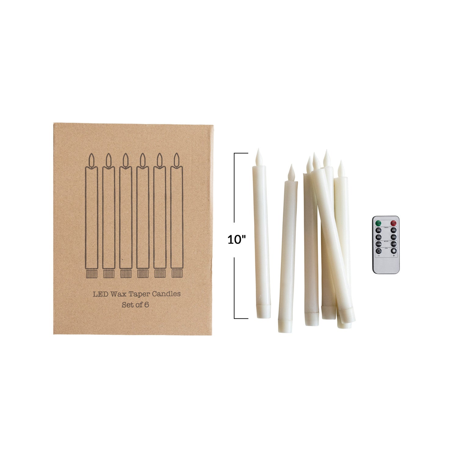 Flameless Wax Taper Candles
