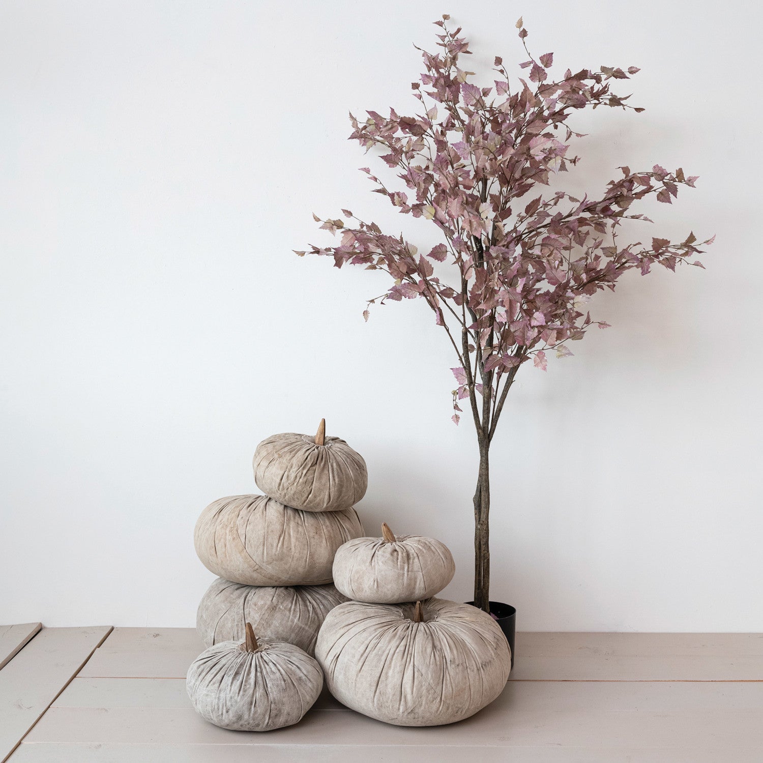 Canvas Pumpkin w/Mango Stem