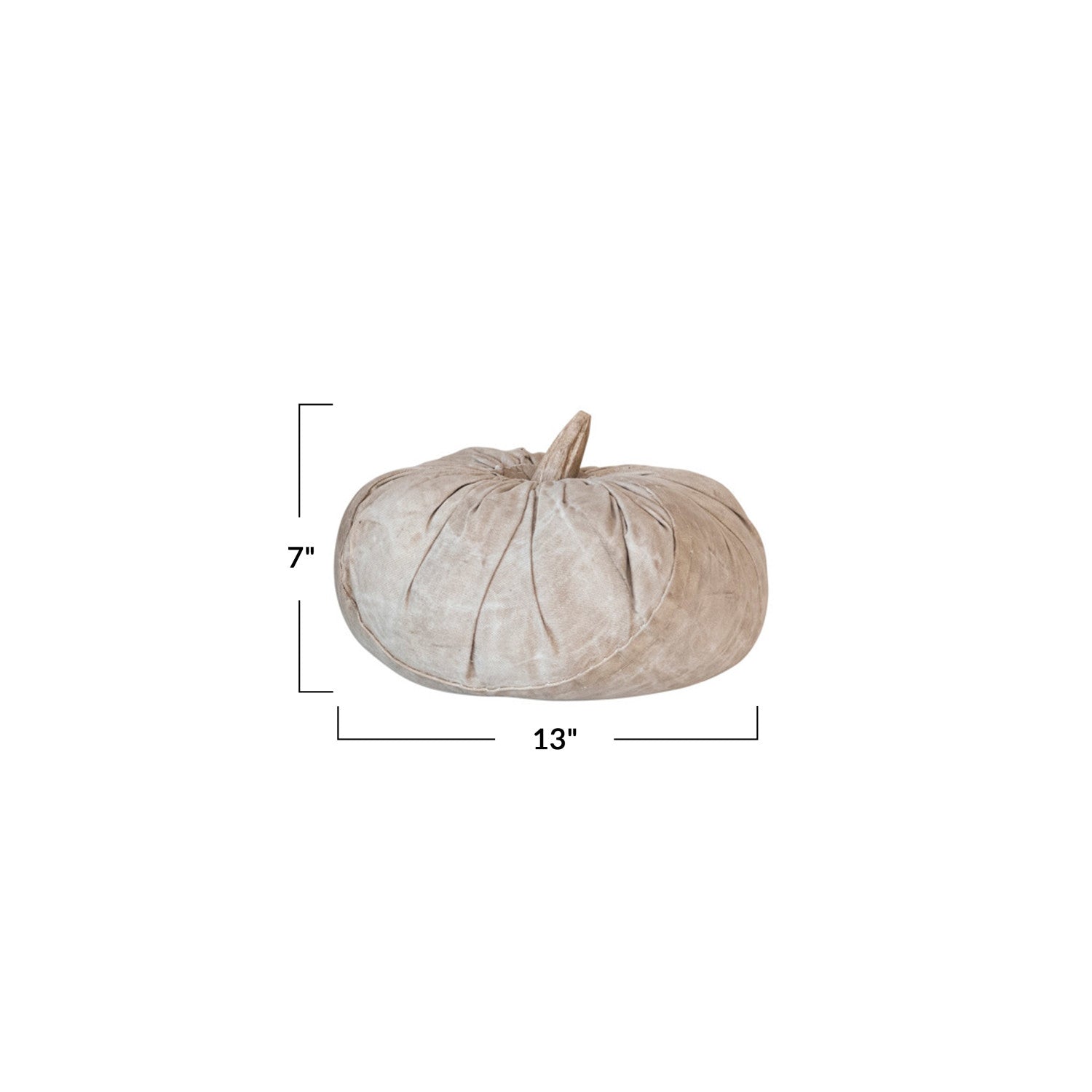 Canvas Pumpkin w/Mango Stem