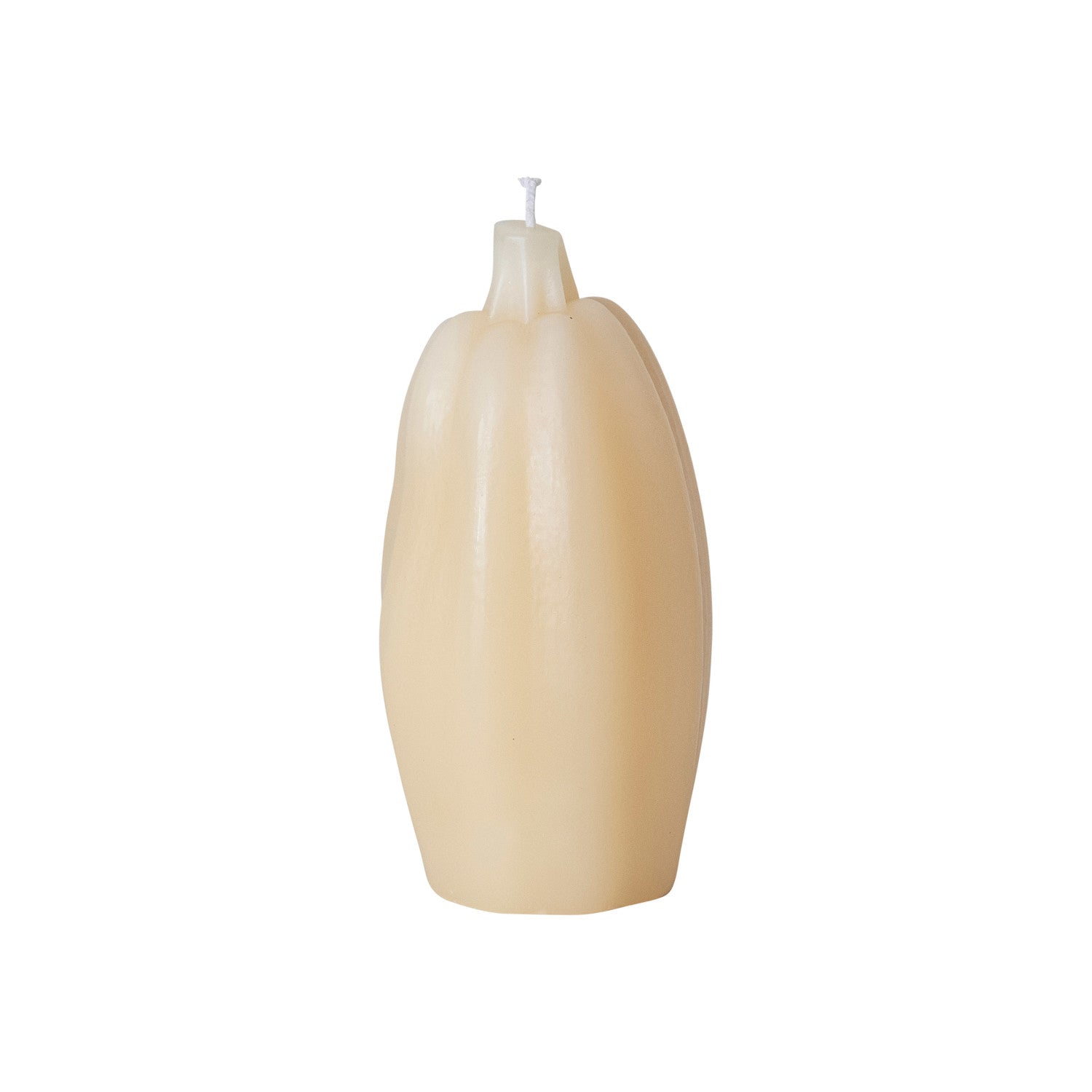Pumpkin Shaped Candle, Cream