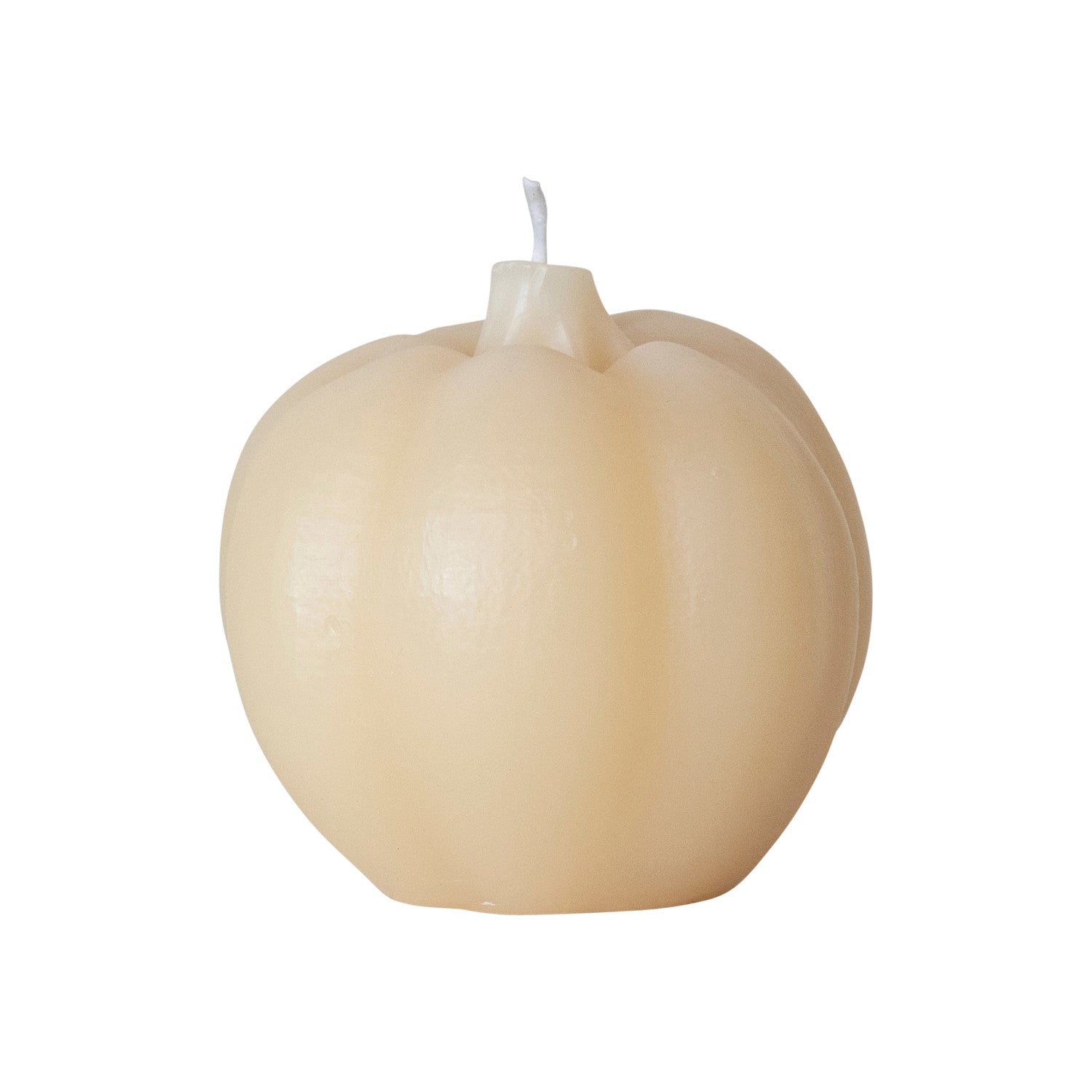 Pumpkin Shaped Candle, Cream