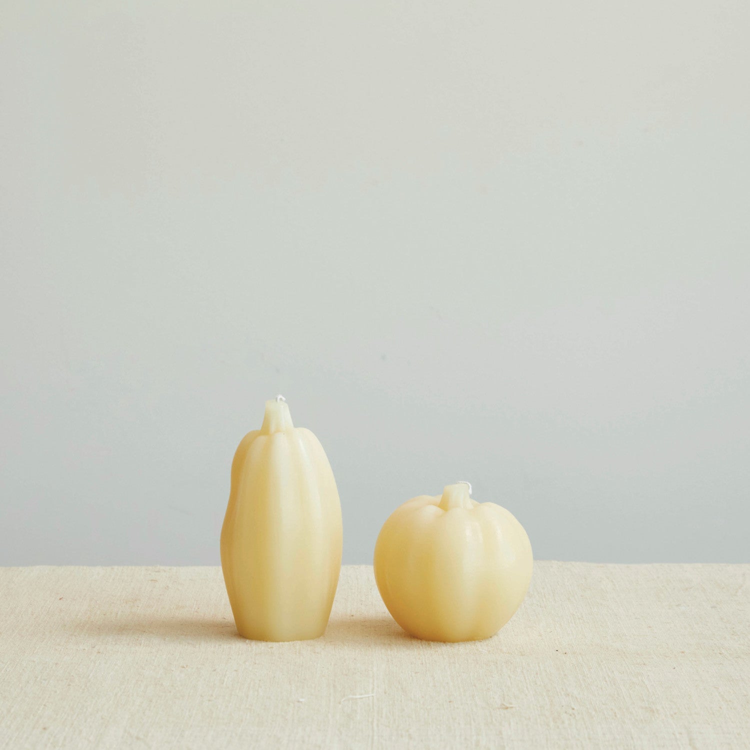 Pumpkin Shaped Candle, Cream