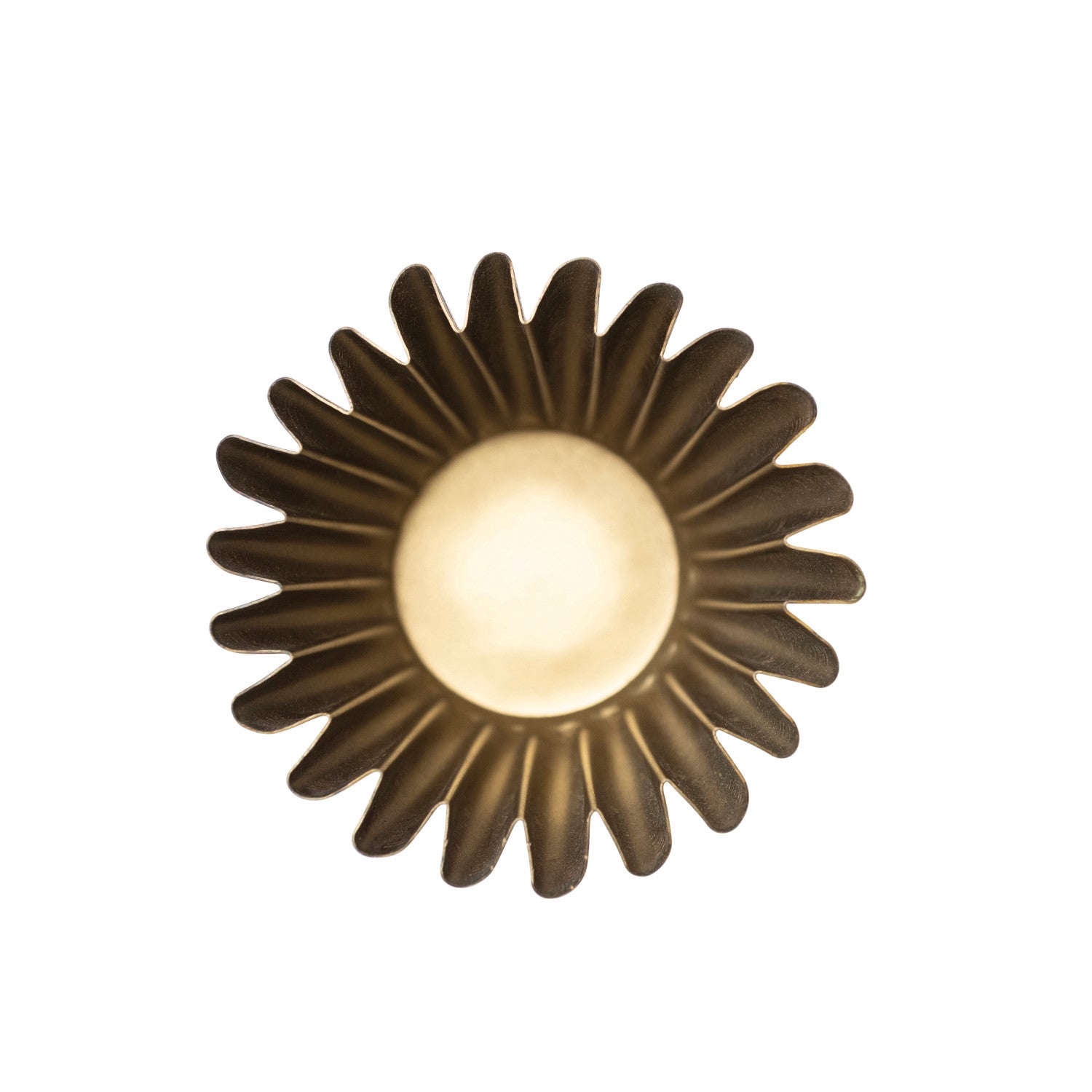 Fluted Brass Planter