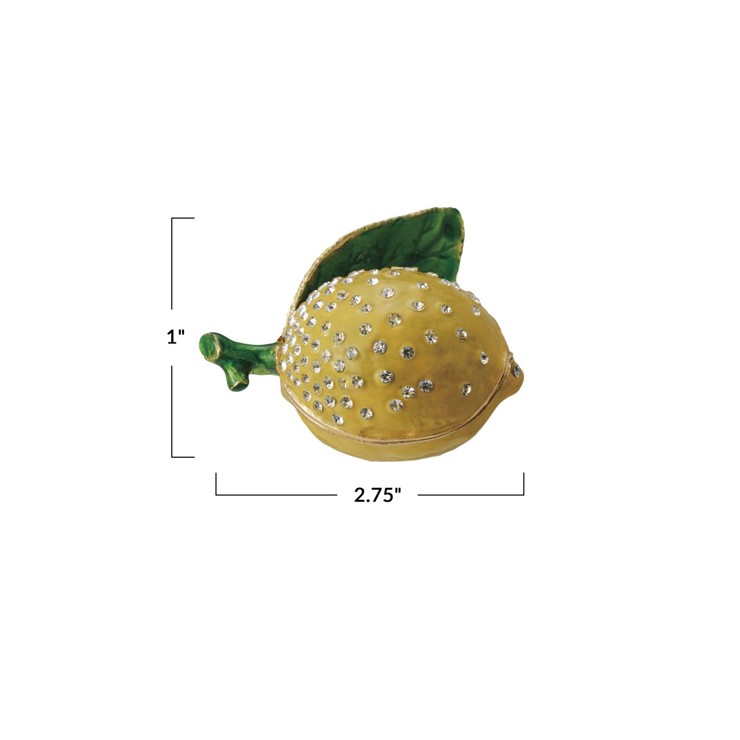 Enameled Lemon Trinket Box