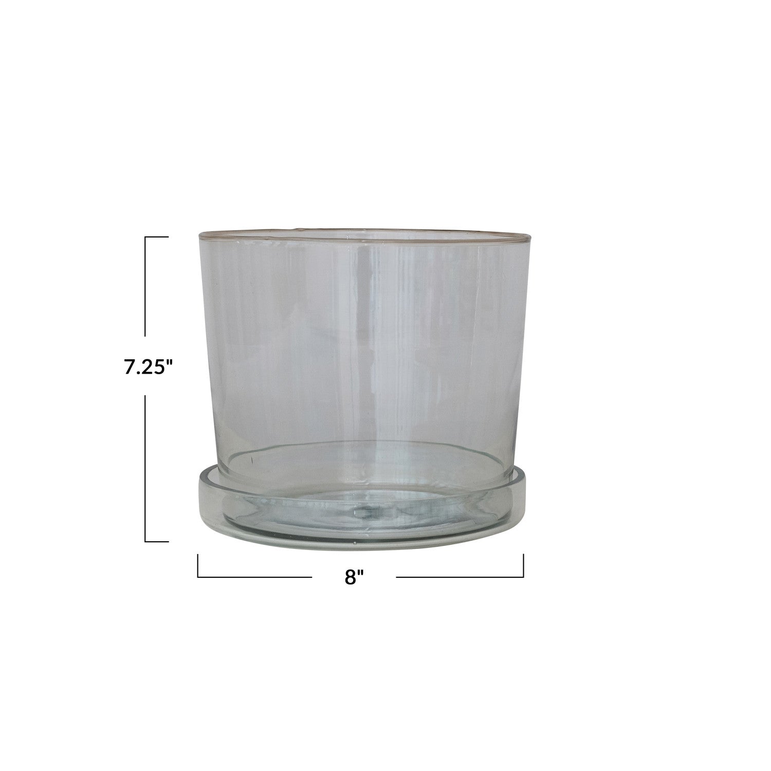 Glass Planter w/Drainage Hole