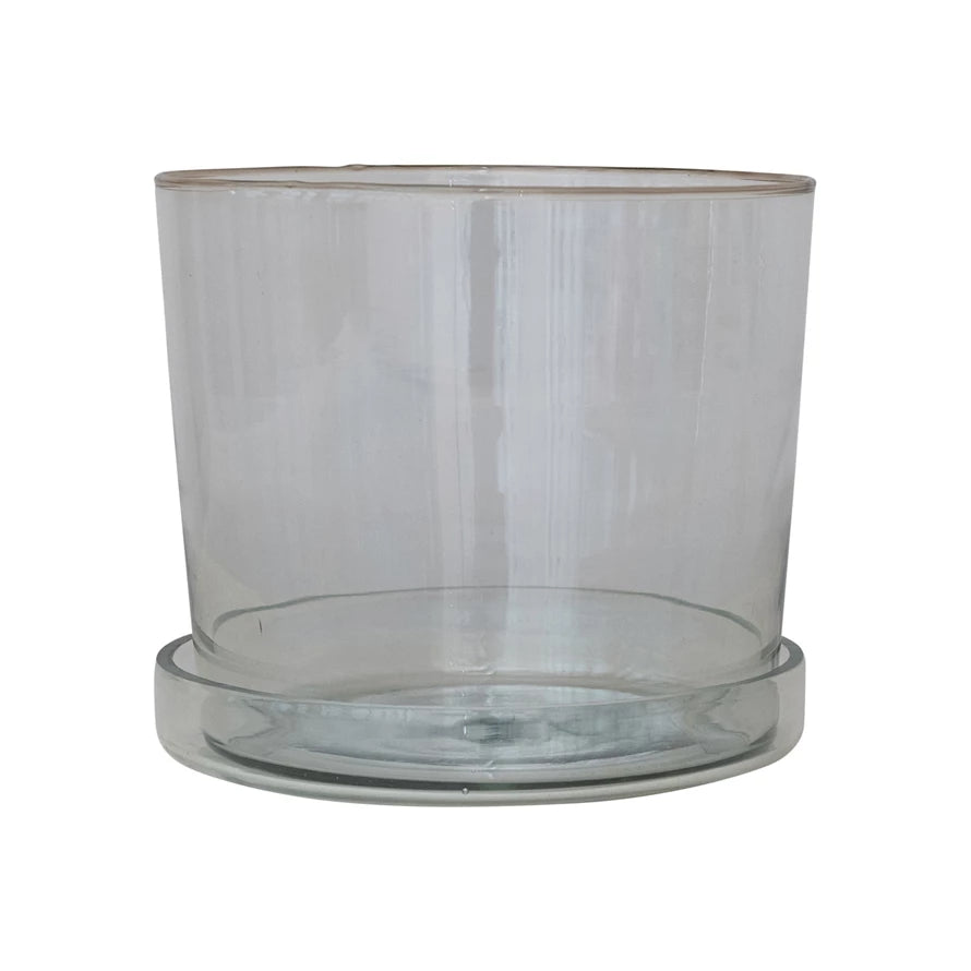 Glass Planter w/Drainage Hole