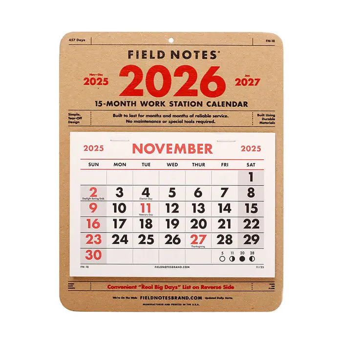 15-Month Work Calendar