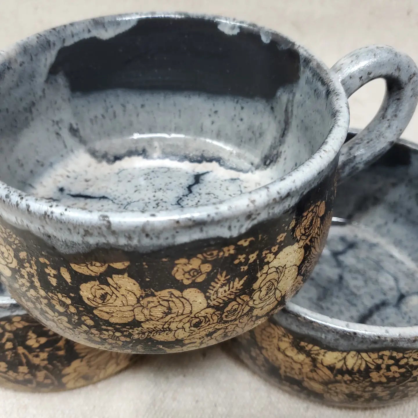 Flower Ceramic Soup Mug