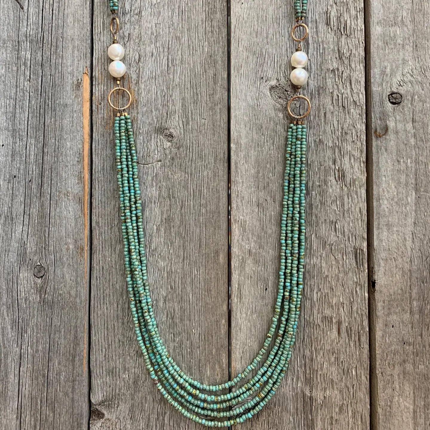 Turquoise Necklace w/Freshwater Pearls