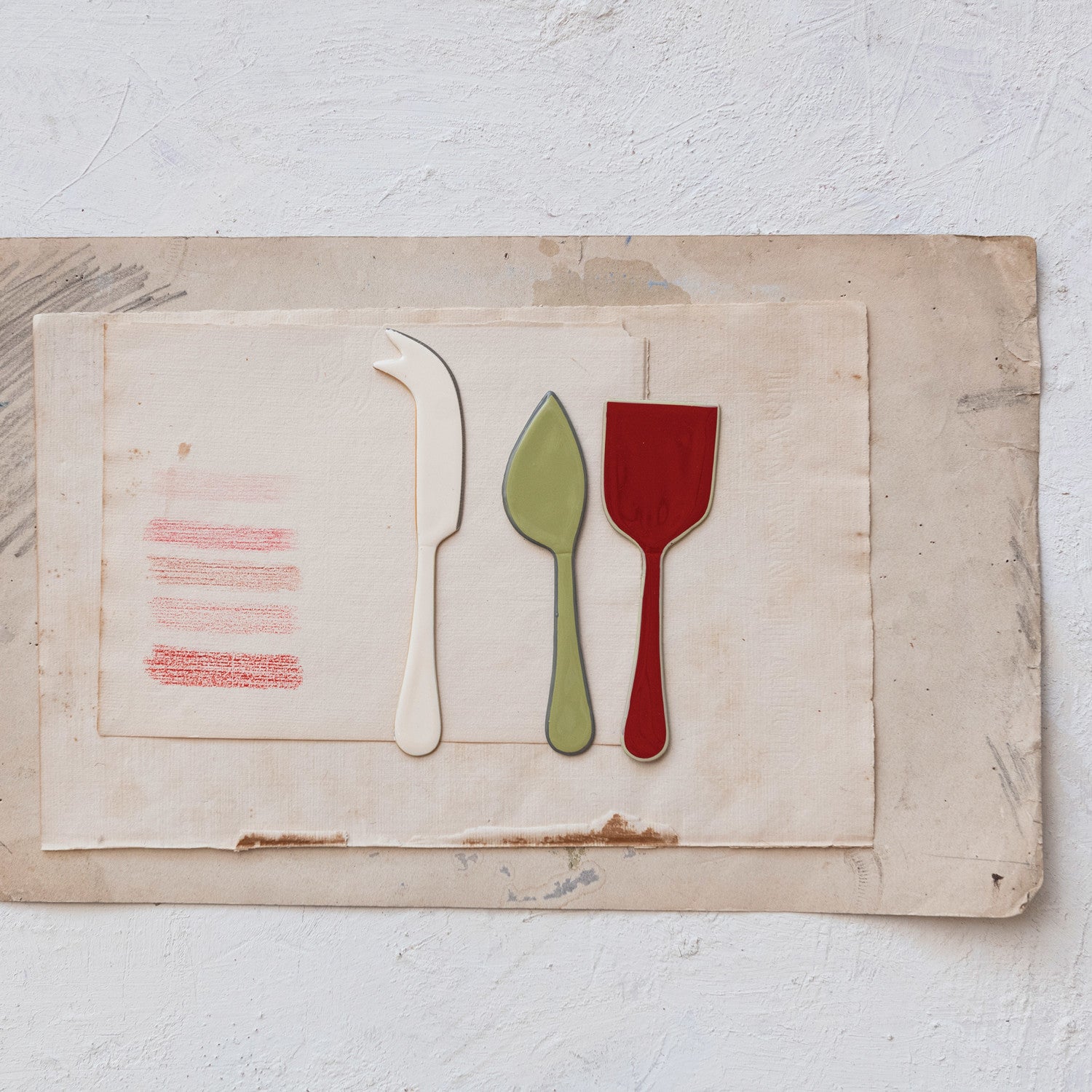Enamel Cheese Servers