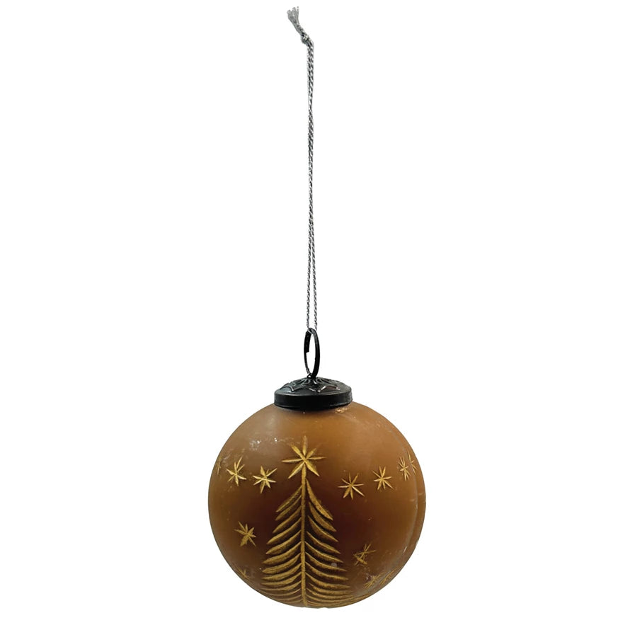 Etched Tree & Star Ornament