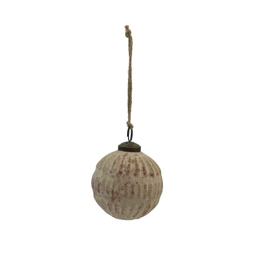 Distressed Frosted Ornament