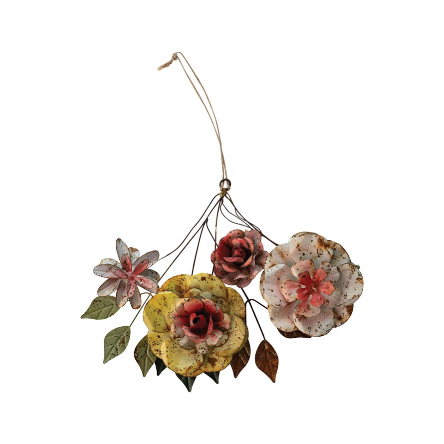 Metal Vintage Flower Ornament