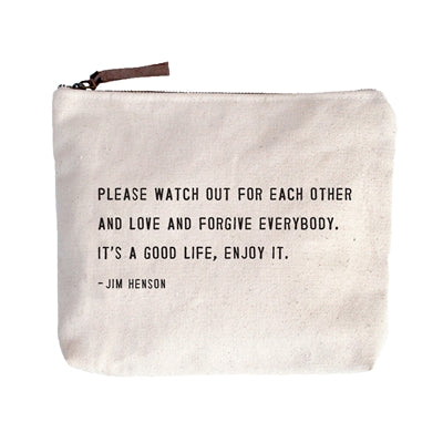 Canvas Zip Pouch