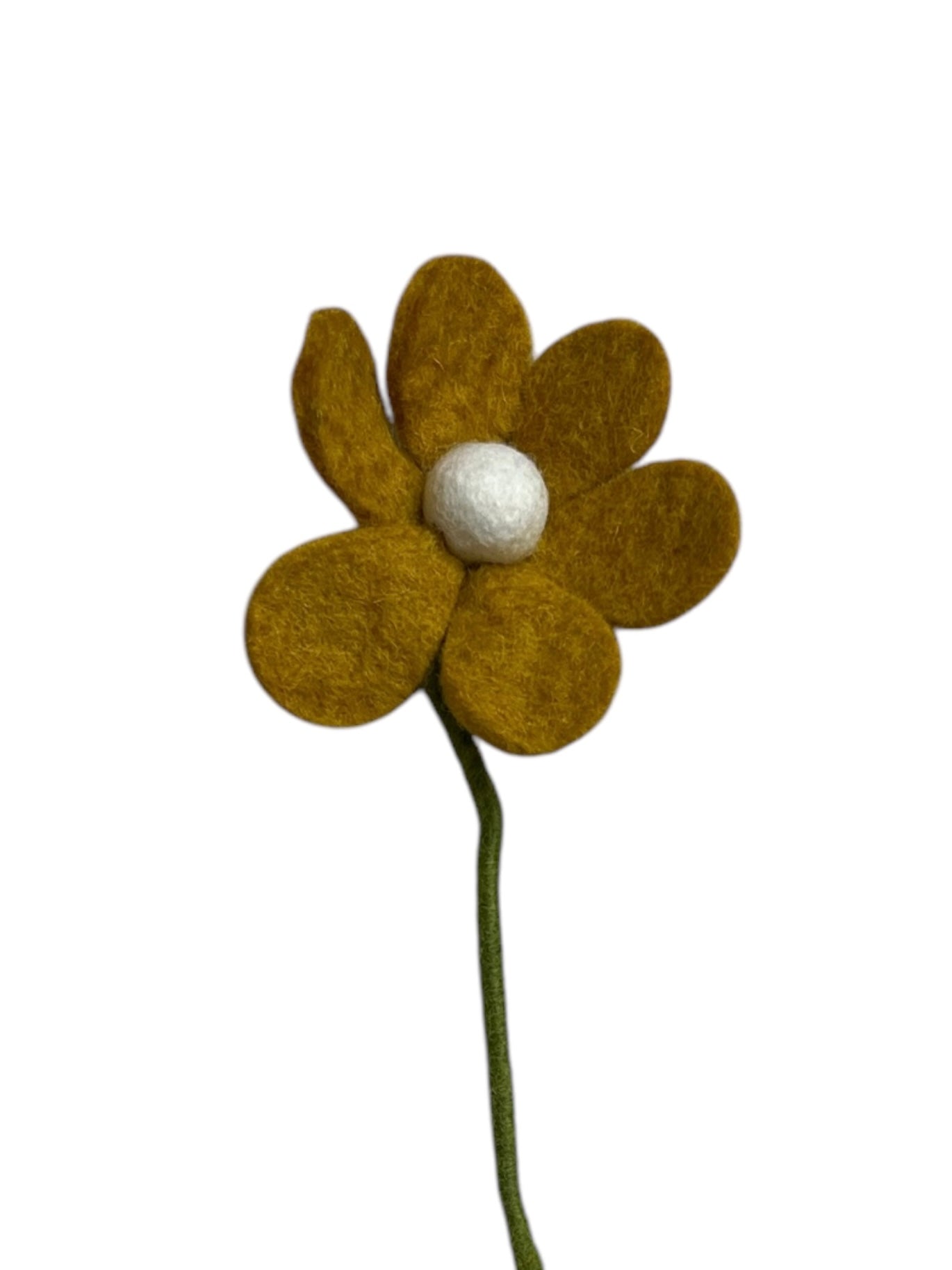 Mustard Floral Felt Stems