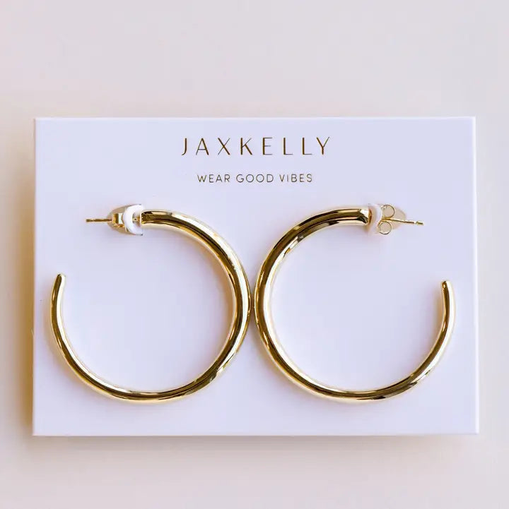 Sleek Gold Hoop Earrings