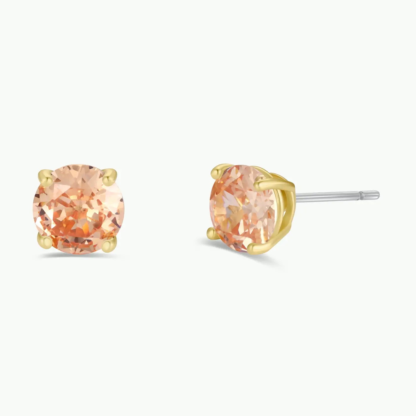 Round Gemstone Earring