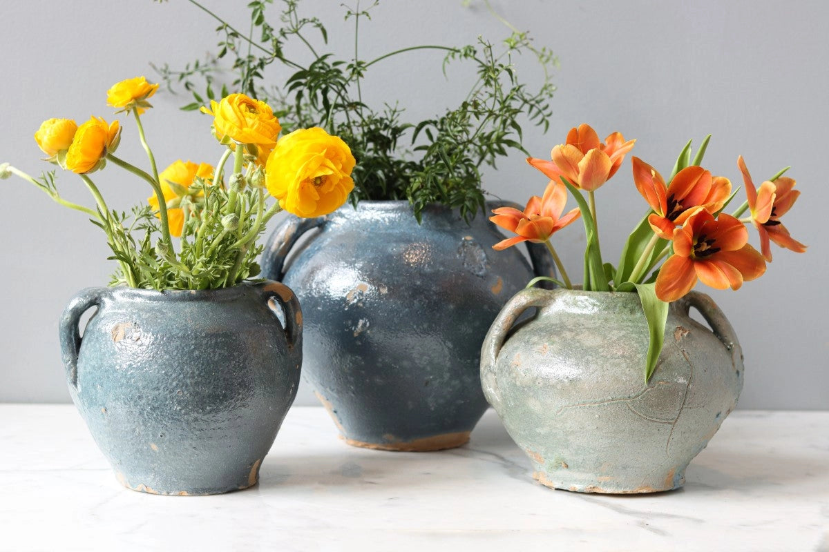 Vintage Blue Pot