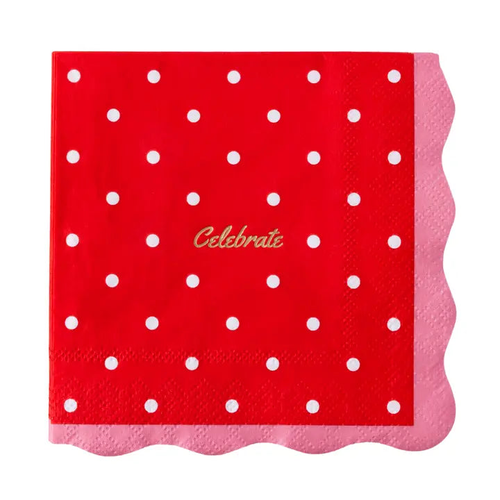 Polka Dot Cocktail Napkins