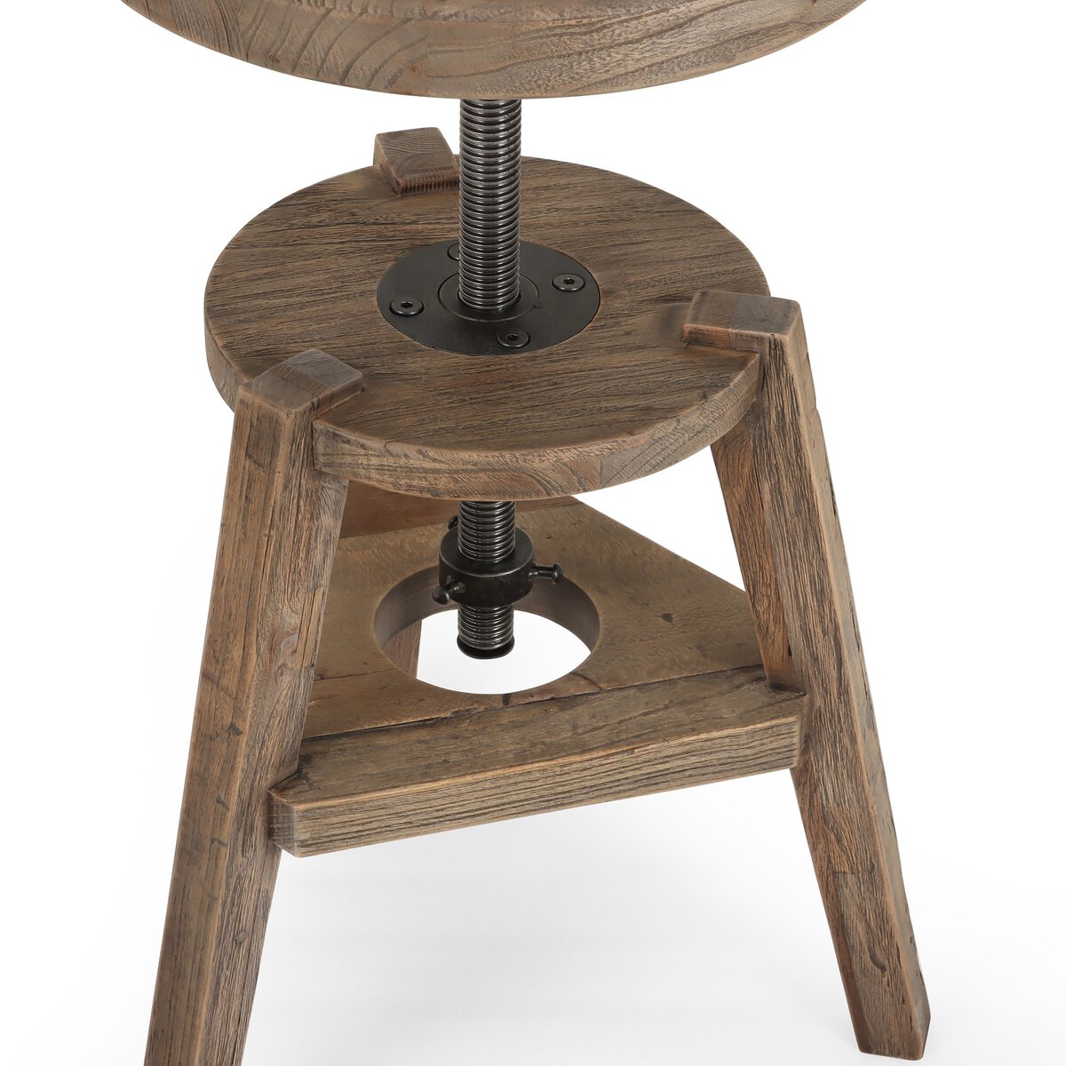 Adjustable Elm Stool
