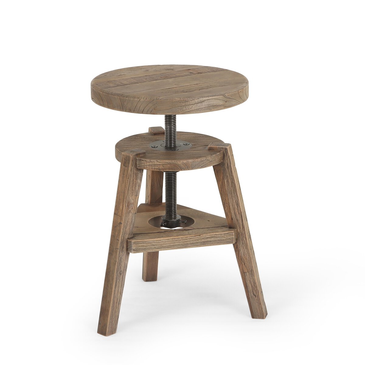 Adjustable Elm Stool