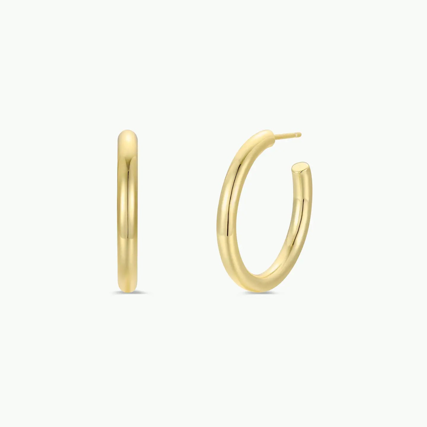 Sleek Gold Hoop Earrings