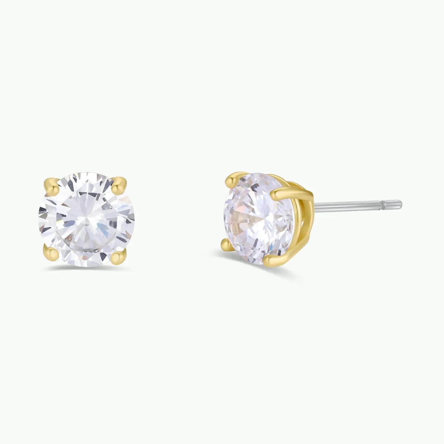 Round Gemstone Earring