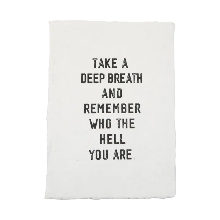 Quotes on Handmade Paper